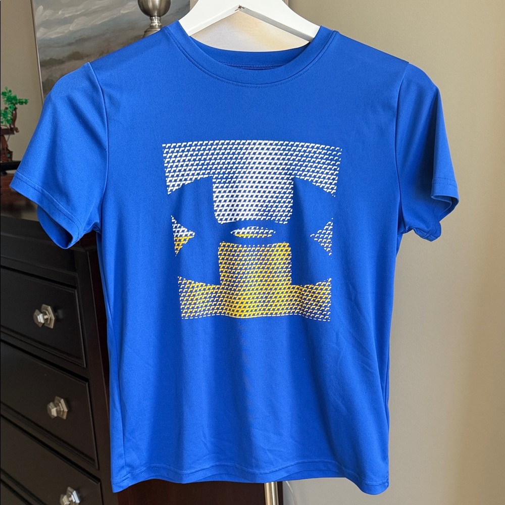 Under Armour Royal Blue Tee with Yellow Graphic